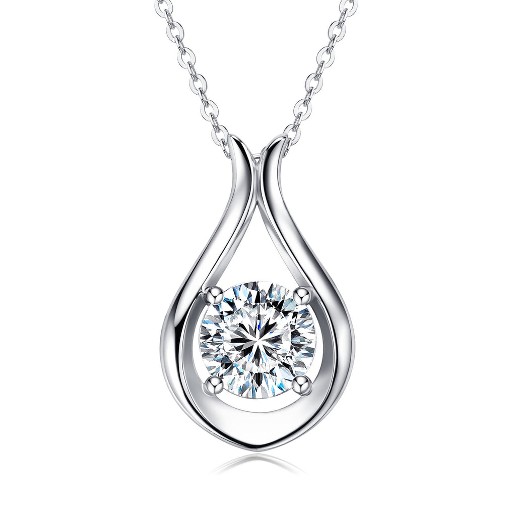 2 Carat Moissanite Pendant Necklace 925 Sterling Silver Teardrop 18K gold-plated 0fa25377-e480-4668-9672-b6dfd7db4e87-Max Trendsi