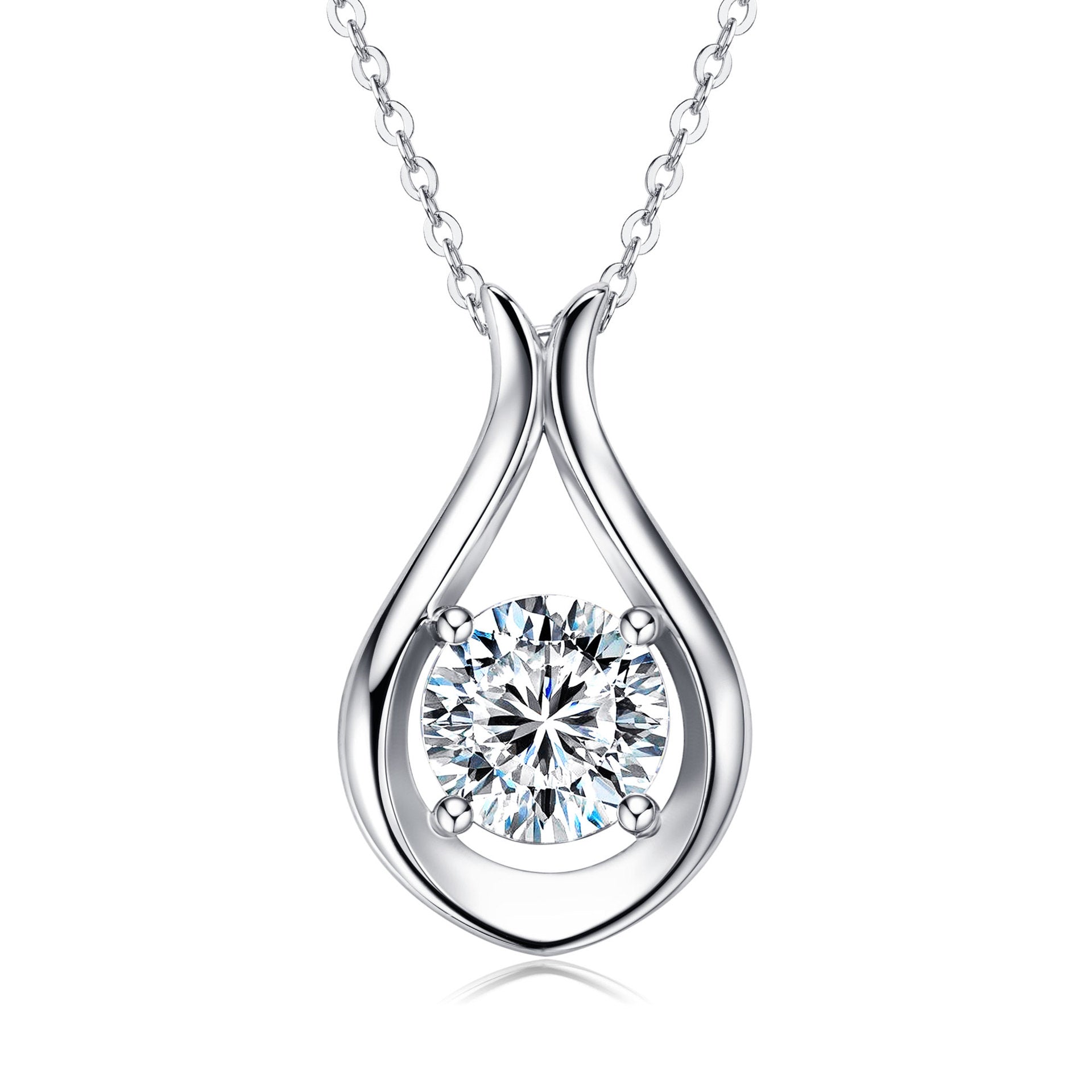 2 Carat Moissanite Pendant Necklace 925 Sterling Silver Teardrop 18K gold-plated 0fa25377-e480-4668-9672-b6dfd7db4e87-Max Trendsi