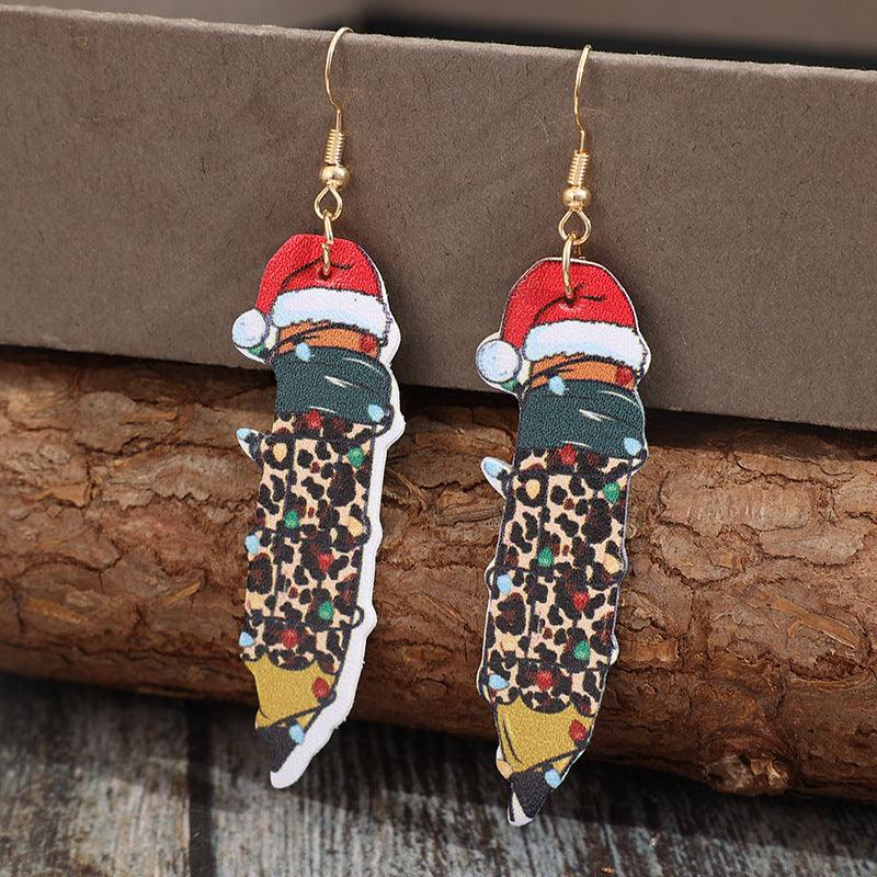 Pencil Earrings PU Leather Alloy Drop Jewelry 0fcf4461-a69f-4868-b4cb-f6368963c954-Max Trendsi