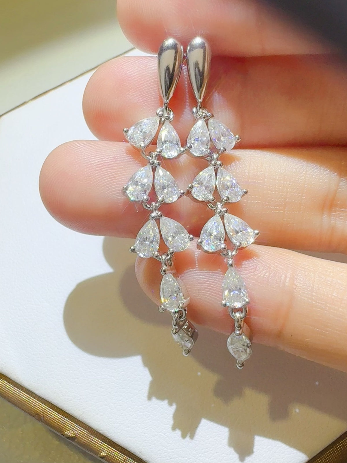 6 Carat Moissanite Bar Earrings 925 Sterling Silver Platinum-plated Long Jewelry 0fd817fa-5c51-4be3-8f76-c72fe4489cc5-Max Trendsi