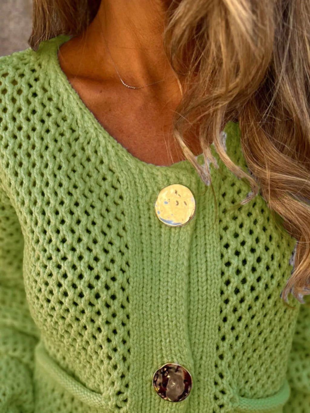 Women's Cardigan Crochet Knit Button Up Long Sleeve 100d98bc-8ab9-4c39-8fa9-369043e904fd-Max-Origin Trendsi