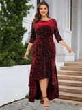Plus Size High-Low Dress with Ruffle Hem