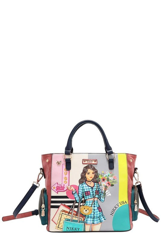 Nicole Lee USA Handbag Eco-Leather Medium with Side Pockets 1075b863-8d11-4aa3-82da-eb9c45f28b4f-Max Trendsi