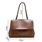Women's Large Shoulder Bag Crocodile Embossed Pu Leather Flap Handbags