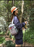 Hiking Backpack Nylon Lightweight Outdoor Travel Shoulder Bag Mesh Pocket