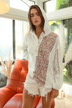 BiBi Hoodie Top Ivory Slub Jersey with Lace Combo Buttoned Long Sleeve 1101c66e902d436e9a0f493e70be57ae-Max-Origin Trendsi