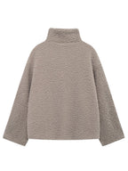 Plush Jacket Women Zip Up Turtleneck Long Sleeve Collared Warm Coat 11290c25-bae1-416c-9b99-8a259c9bfe95-Max Trendsi