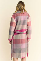 Davi & Dani USA Women Coat Longline Tied Striped Color Block Collared Belted 112aabc9-c5b9-468b-b0f0-edd2b98b0cb3-Max Trendsi