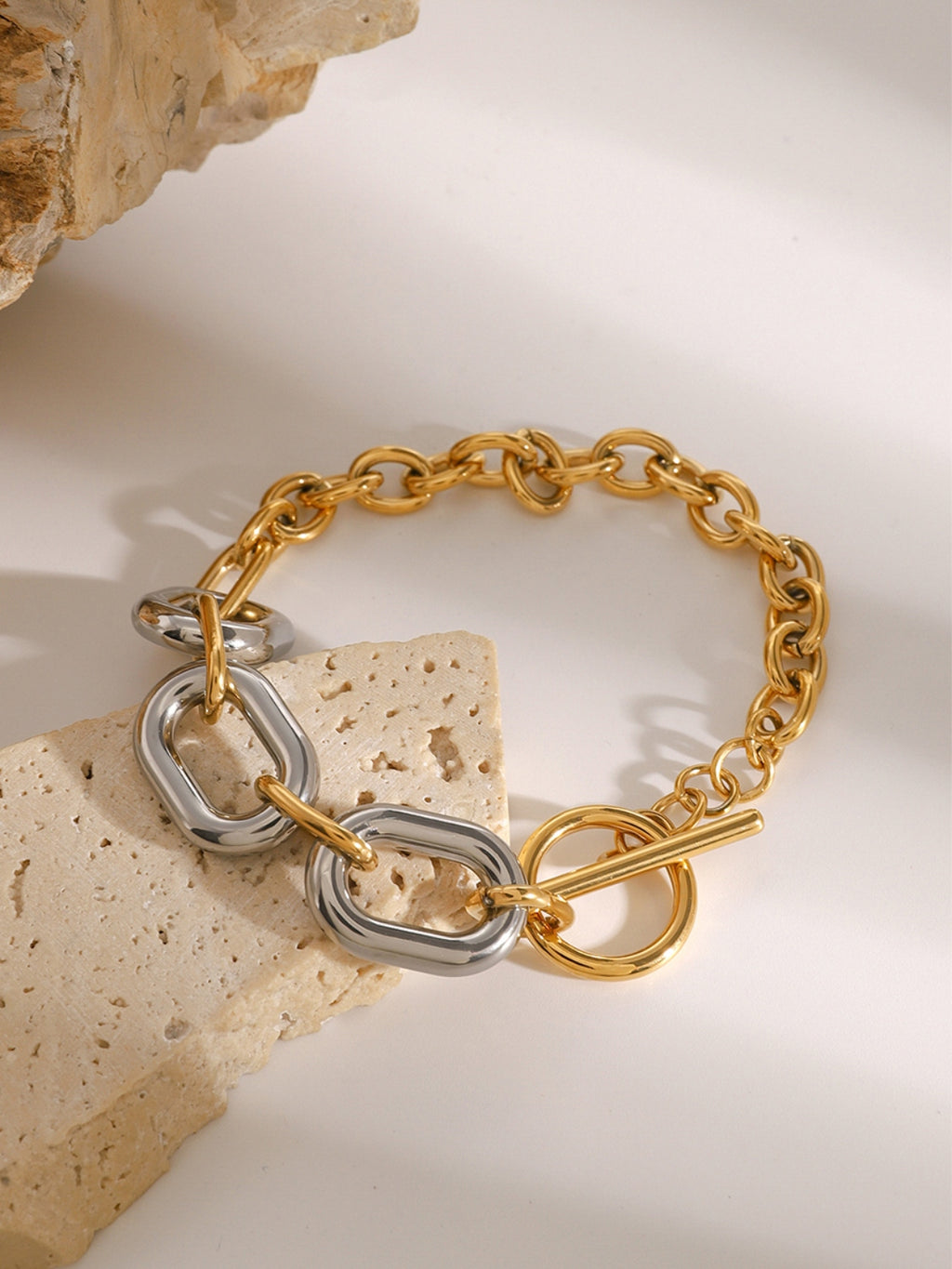 Women Chain Bracelet 18K Gold-Plated Gold Silver Stainless Steel Jewelry 112e4d65-15b7-4edb-80ed-cb24241cb98e-Max Trendsi