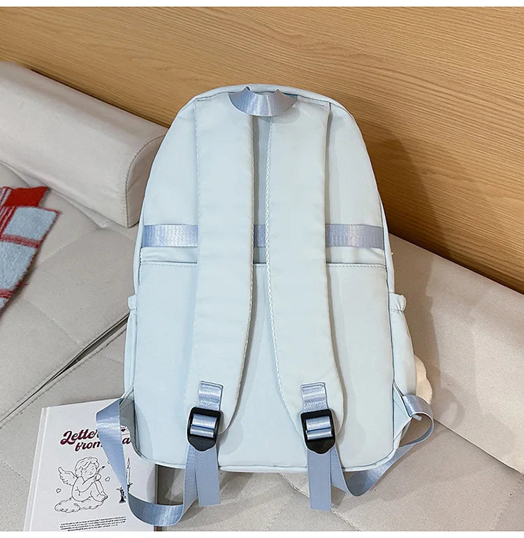 Casual Women's Backpack Star Pattern Nylon Zipper Lightweight Shoulder Bags