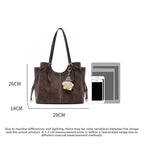 Casual Retro Women's Tote Bag Fashionable Adjustable Strap Medium Handbag Brown
