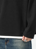 Men's Cotton Waffle Knit Top Black Long Sleeve Basic Style Plus Sizes M-4XL 11af4d7bdabe49269c21e1f5a5e6a8c9-Max-Origin Trendsi