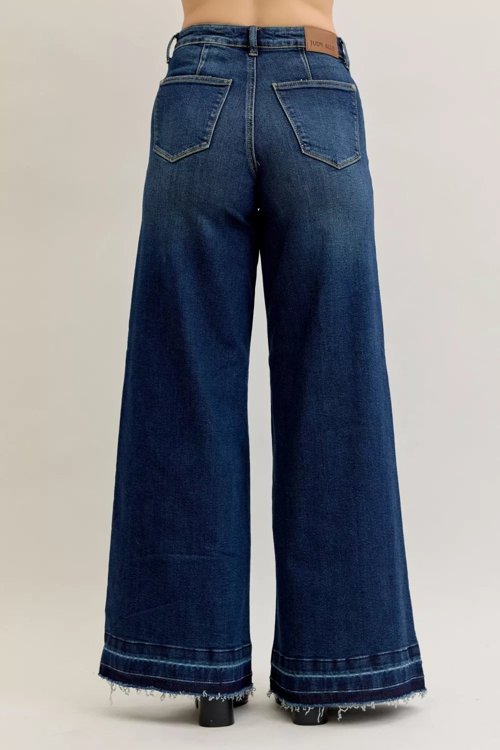 Judy Blue Jeans Wide Leg High Waist Palazzo with Front Patch Pockets 11e22b3199aa415c89601338515e3ea3-Max-Origin Trendsi
