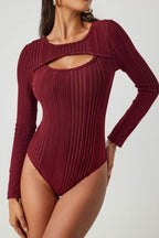 Bodysuit Ribbed Knit Cutout Bust Round Neck Long Sleeve Top 121a422b-3df5-4cb4-a750-da6ed42f2b20-Min Trendsi