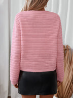 Cardigan Button Up Long Sleeve Knit Single Breasted Sweater 123fad03-f5a1-4210-9900-95e0ca160602-Max Trendsi