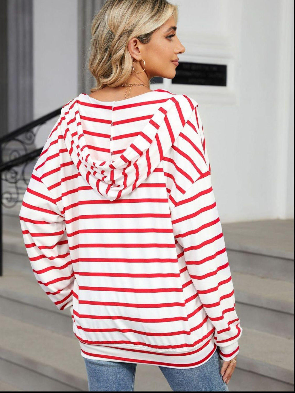 Drawstring Striped Long Sleeve Hoodie 124fdff8-f334-413a-b39f-280cdd2a18ff-Max_c26def59-f2a3-4f9c-856e-a4d726ecc83d Trendsi