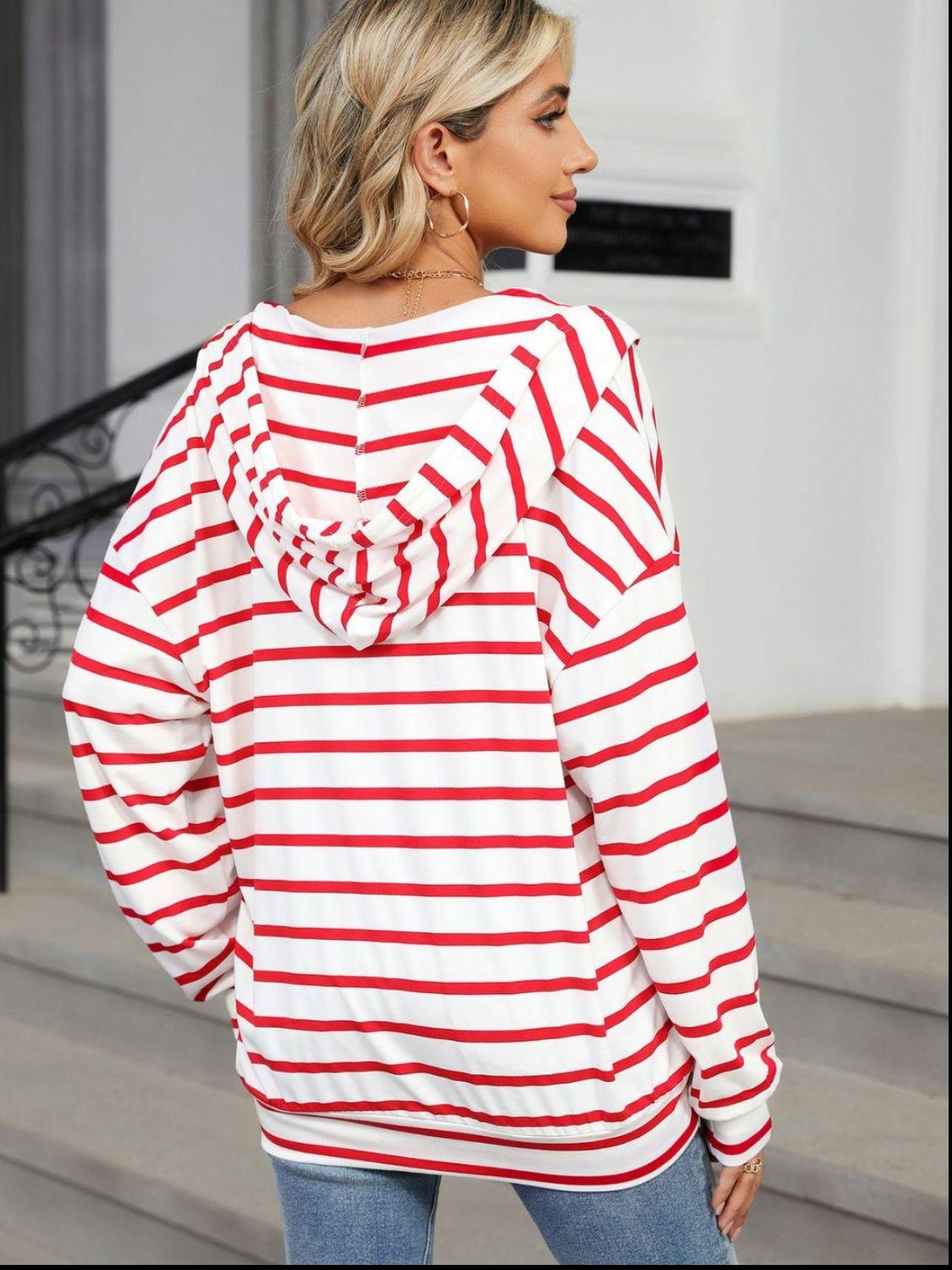 Drawstring Striped Long Sleeve Hoodie 124fdff8-f334-413a-b39f-280cdd2a18ff-Max_c26def59-f2a3-4f9c-856e-a4d726ecc83d Trendsi