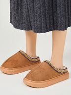 Suede Platform Slippers Faux Fur Lined Women Fashion Casual Rubber Shoes 12760b26-a023-45a4-9b09-b5cc5d6a6182-Max Trendsi