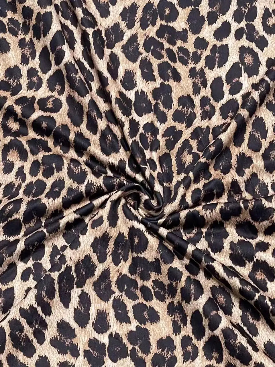 Plus Size Leopard Print Long Sleeve Split Dress Women's Fashion Surplice Maxi Dress