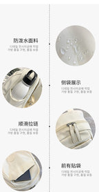 Casual Mini Nylon Backpack Bag Women's Simple Solid Casual Lightweight Schoolbags