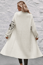 Cardigan Flower Embroidery Open Front Long Sleeve Longline Knitwear 12a77dd1-18c4-4818-8f59-22de66726dcc-Max Trendsi