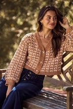 SO ME Soft Chenille Yarn Textured Button Sweater Cardigan 12b98474d866466c9810e4e23f77e562-Max-Origin Trendsi