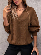 Hoodie Drawstring Dropped Shoulder Long Sleeve Sweatshirt 12be6628-e54b-4394-8804-ff0d5f151bf6-Max Trendsi