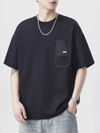 Men's Plus Size Casual Pocket Design Short Sleeve T-Shirt