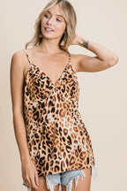 BiBi Leopard Cami Top Khaki Printed Gauze Cotton Knit Twist Front Detailed 12ddf6d24ed6415684983e7ac0d88fc5-Max-Origin Trendsi