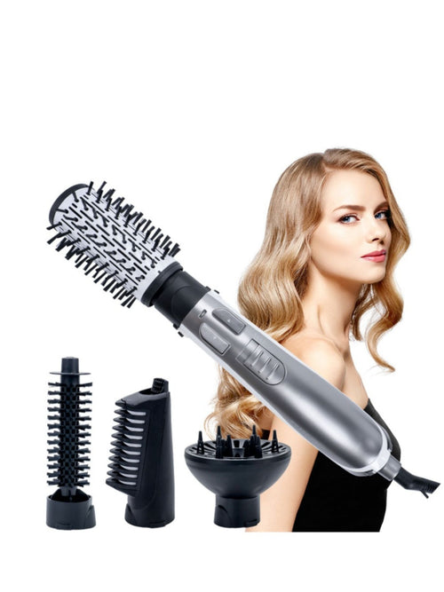 Lightweight Hot Air Brush with Multi-Speed and Multi-Functionality, 4-Piece Set, ABS Material