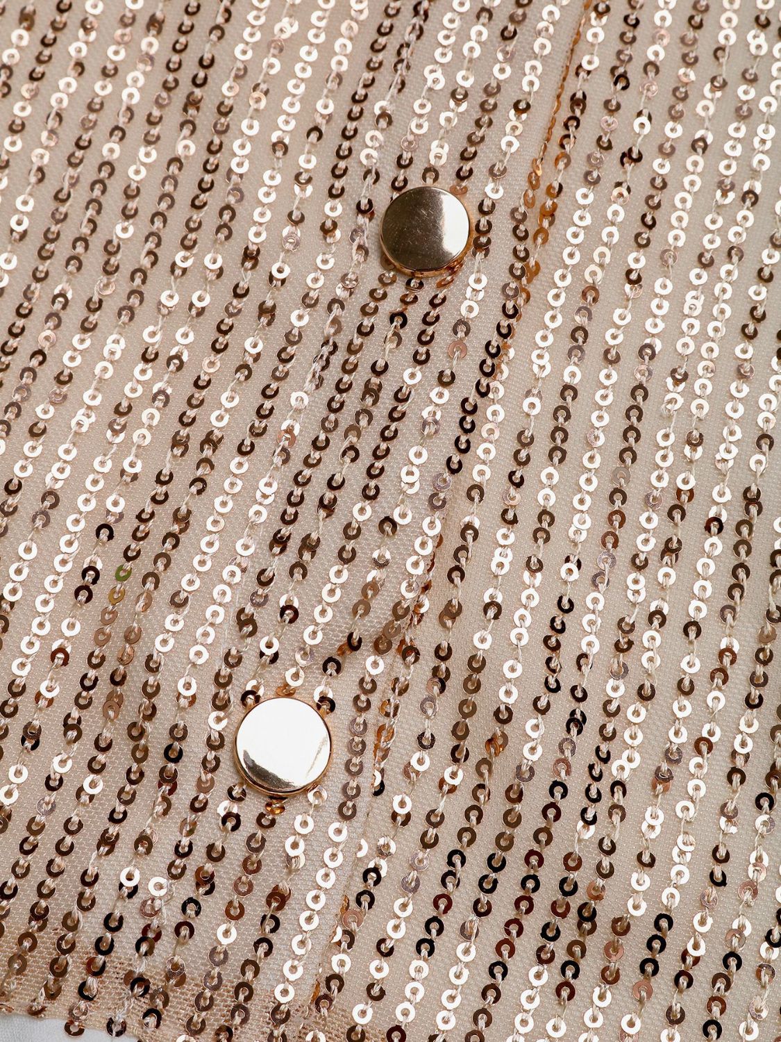 Perfee White Shirt Sequin Contrast Collared Neck Long Sleeve Women Blouse 13488ddb-fada-4cdc-8749-074af84e3fa2-Max Trendsi