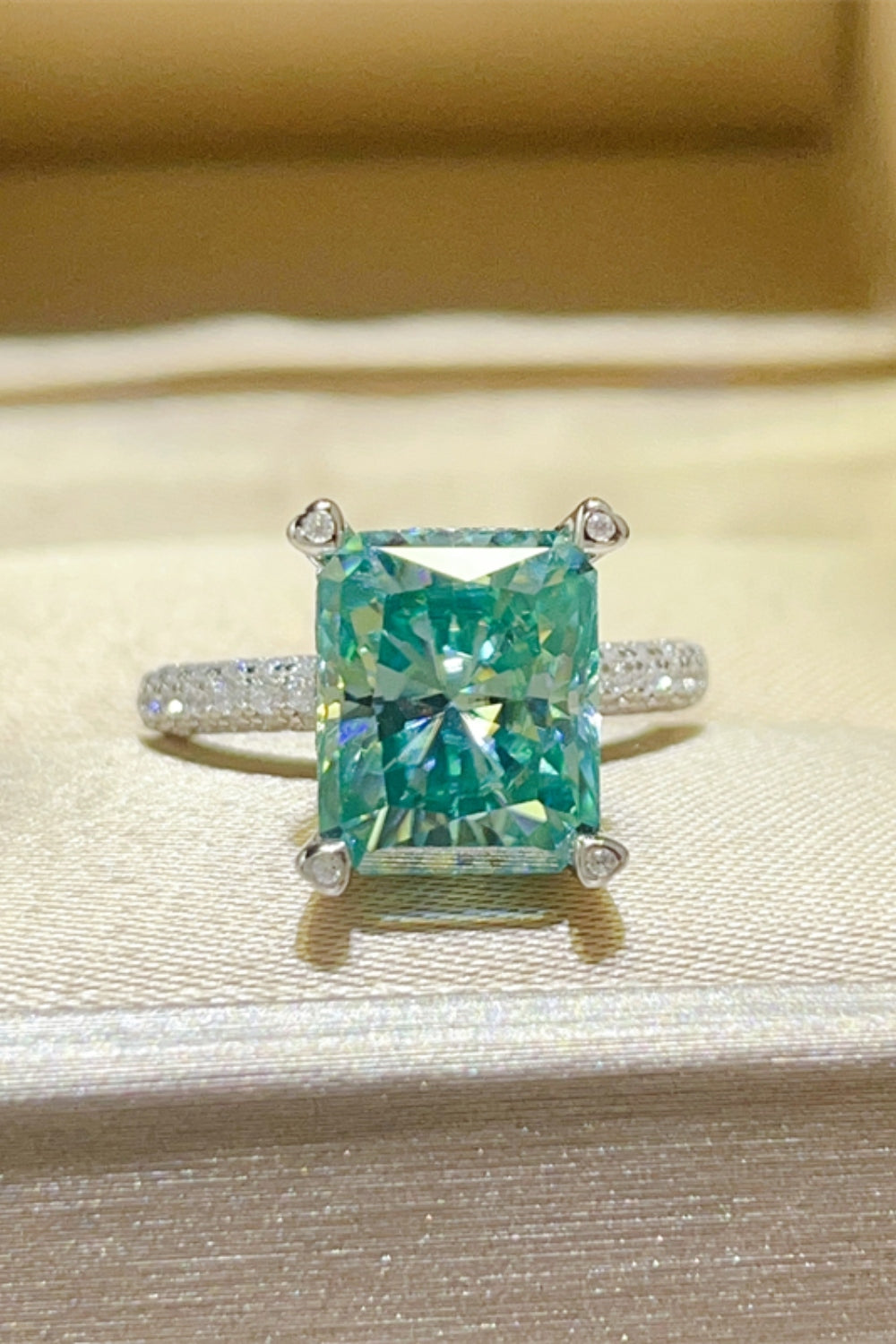 5 Carat Moissanite Ring Teal Stone 925 Sterling Silver Square Platinum-plated 138cb488-2bbf-4d3d-ba96-61066763e3eb-Max Trendsi