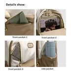 Casual Backpack Multi-pockets Large Lightweight Color Block Shoulder Bags