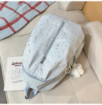 Casual Women's Backpack Star Pattern Nylon Zipper Lightweight Shoulder Bags