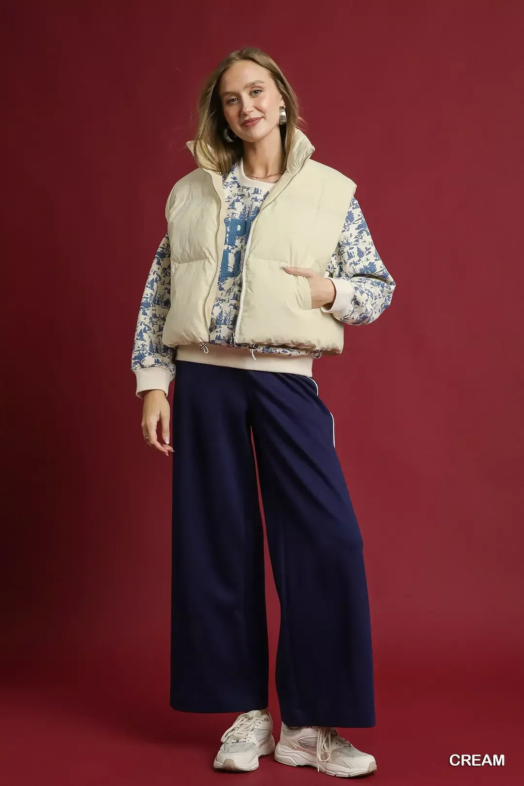 Umgee Womens Puffer Vest Cream High Neck with Zip Front 13be77ba-a4ce-4ebc-844a-c2ad271cbba5-Max-Origin Trendsi