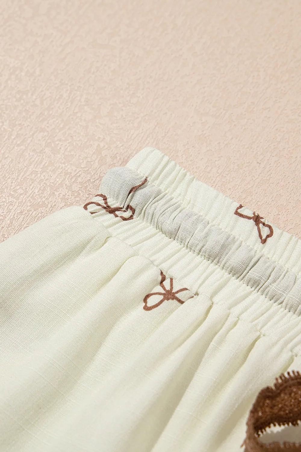 Casual Shorts Women's Bow Print Lace Summer Drawstring Pocketed 13dd8688-ac90-499c-bf27-3ff5cfd141e8-Max-Origin Trendsi