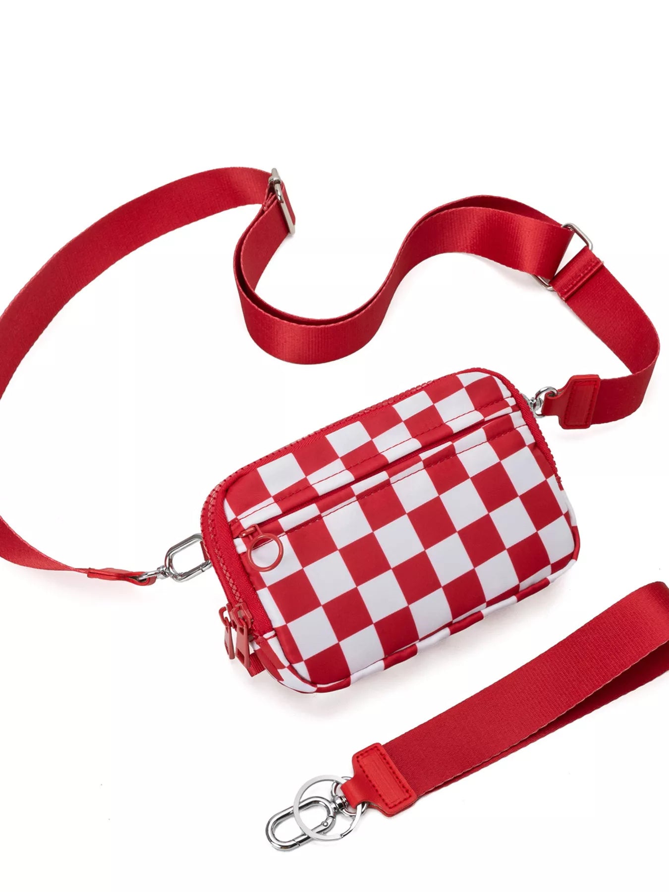 Women's Sling Bag Oxford Fabric Adjustable Strap Mini Zip Purse Red One Size 1401019ced044fe4be0c114077c37866-Max-Origin Trendsi