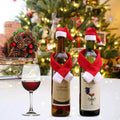 Christmas Wine Bottle Santa Hat & Scarf Decorative Covers 2 Piece Red One Size 143437ef-a82c-48c8-a7a0-c19e9bce153a-Max-Origin Trendsi
