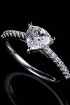 Murray 1 Carat Silver Ring Moissanite Triangle Stone 925 Sterling With Box 1480c0338c414a5a9dba8be244ac64ad-Max Trendsi