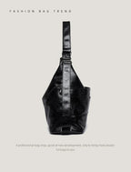 Women's Casual Tote Handbags Pu Leather Zipper Outer Pockets Backpack Crossbody