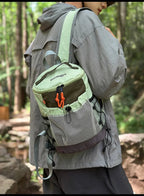 Hiking Backpack Nylon Lightweight Outdoor Travel Shoulder Bag Mesh Pocket