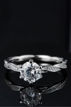 Murray Silver Ring 1 Carat Moissanite Stone 925 Sterling Platinum-plated with Box 1506112105124dc3866947207ee9fad4-Max Trendsi