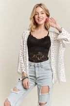 ADORA Crochet Cardigan Cotton White Floral Leaf Pattern Long Sleeve 1531401a1921421f8e49c799360e2b8f-Max-Origin Trendsi