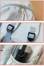 Casual Women's Backpack Star Pattern Nylon Zipper Lightweight Shoulder Bags