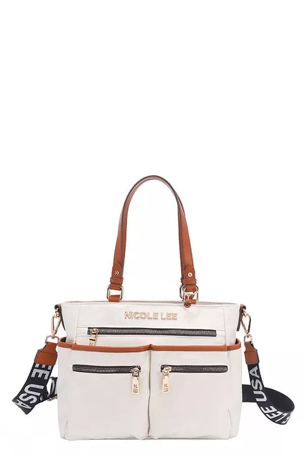 Nicole Lee USA Women's Tote Bag Multi-Compartment Zipper Convertible Handbag WHITE One Size 16509da097af4b9786310d10dc6836a0-Max-Origin Trendsi