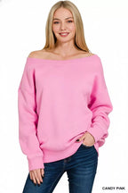 Zenana Womens Fleece Sweatshirt Candy Boat Neck Pullover 16784c45-ab16-4708-86b4-7b03b1ceb8d0-Max-Origin Trendsi