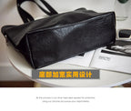 Women's Casual Tote Handbag Medium Simple Solid Zipper PU Leather Bags