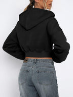 Cropped Jacket Viscose Zip Up Long Sleeve Hooded Outwear 16d62dc5-5384-49d9-867b-2cc1753a8b0d-Max Trendsi