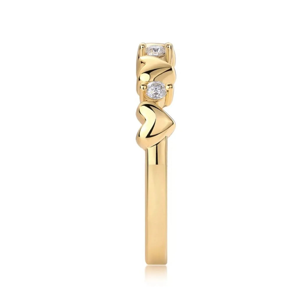 18K Gold-Plated Heart Ring Golden 925 Sterling Silver Moissanite Stone 1705e6ed-735a-431d-bc4a-cef7973b752f-Max-Origin Trendsi