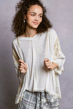 POL Womens Hoodie Top Off White Short Sleeve with Lace Detail 171e2449-b9c8-4d95-bea9-de01dbabeb99-Max-Origin Trendsi